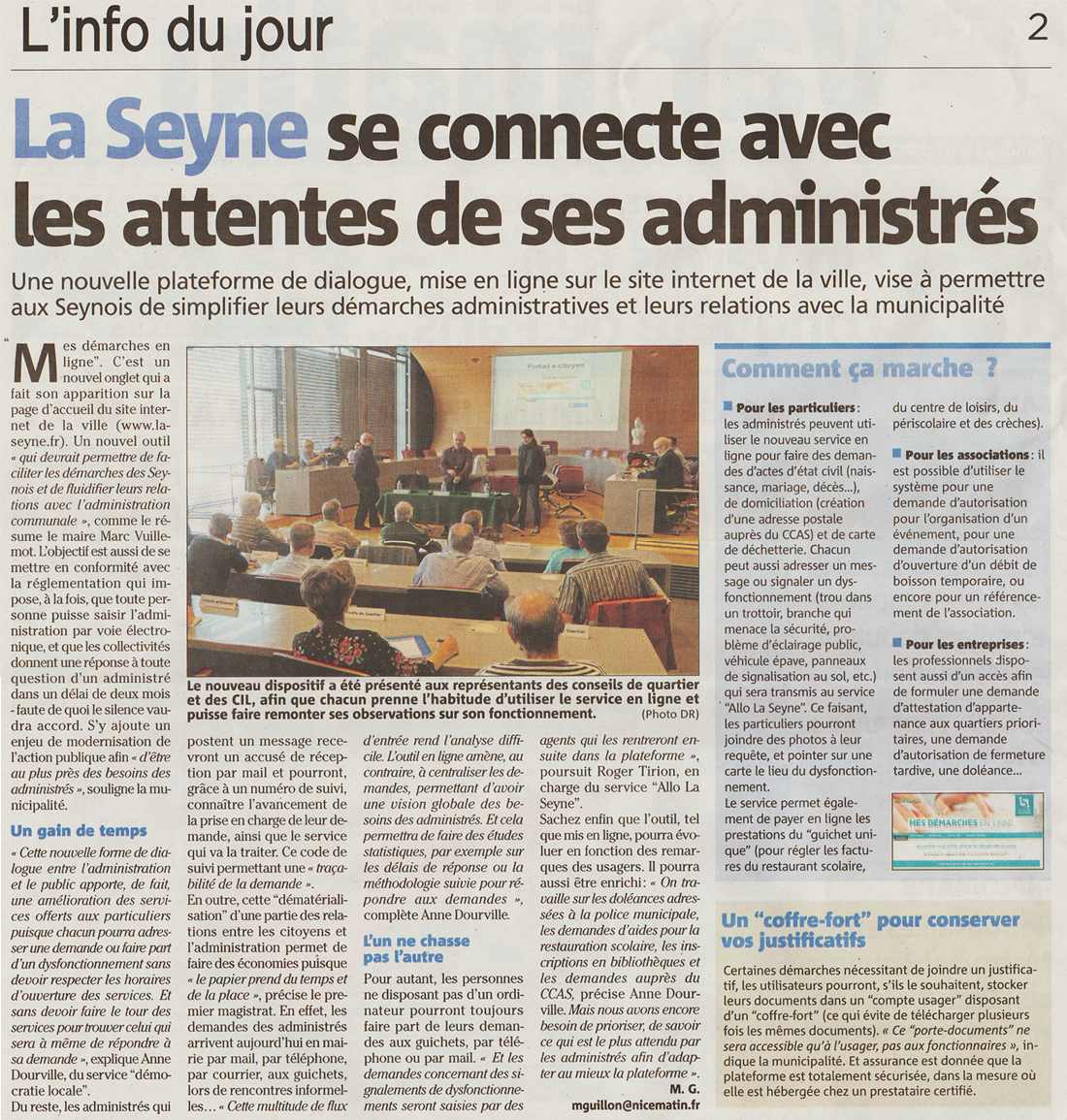 Dialogue avec la mairie
